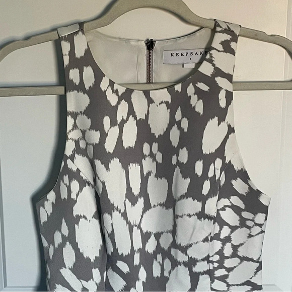Keepsake The Label Counter Attack Grey White Speckled Dress 18961 - Picture 3 of 12